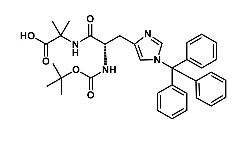 Boc-His(trt)-Aib-OH/(S)-2-(2-((叔丁氧羰基)氨基)-3-(1-三苯甲基-1H-咪唑-4-基)丙酰胺基)-2-甲基丙酸
